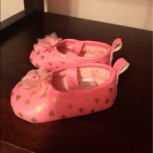 Pink heart shoes